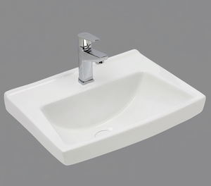 Counter Top Wash Basin Dell Square <b>Table</b> <b>Mounted</b> Bathroom Sink Luxury Lavatory Hand Washing Vessel Basin Bowl Square - Product Image 1