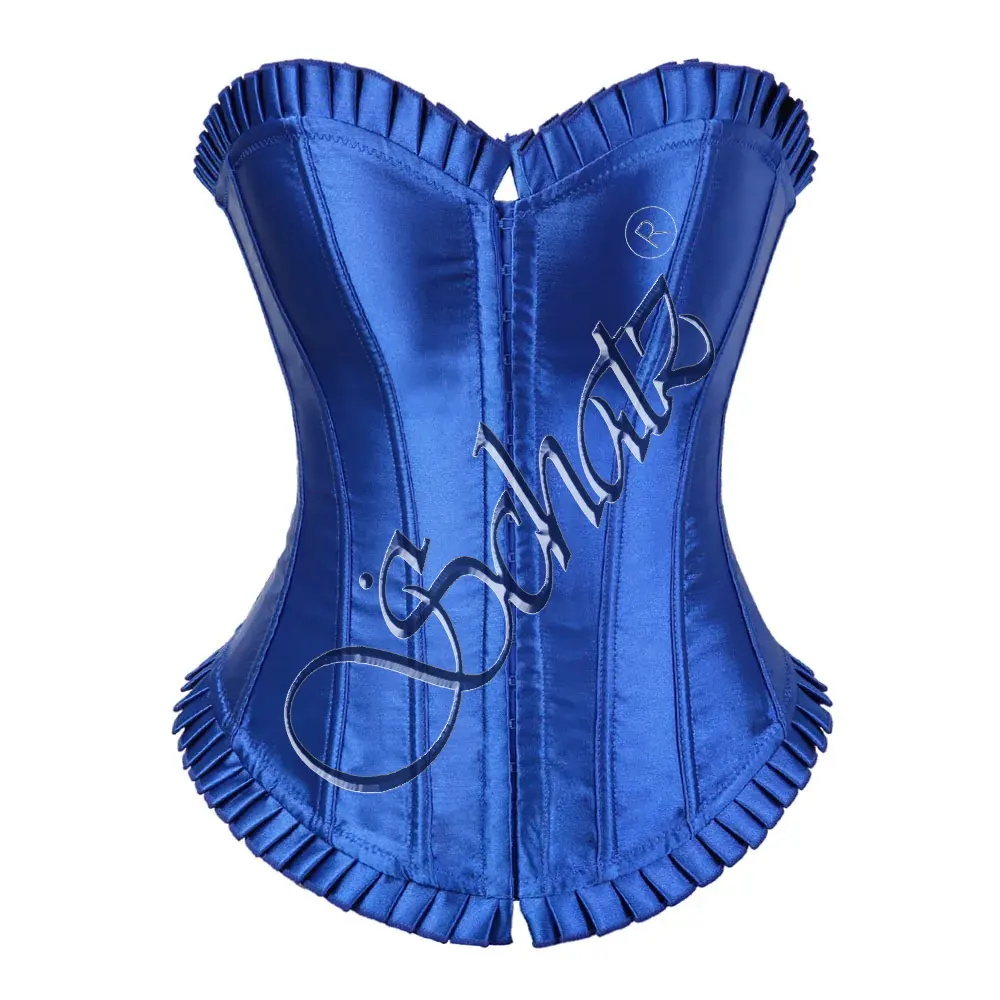 Corsets sans bretelles grande taille pour femmes Fashion Purple White Victorian Corset Bustier Satin Overbust Burlesque Corset Costume