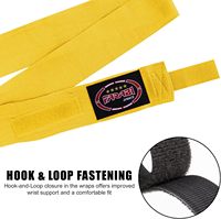 Bandages de boxe FARABI SPORTS en coton élastique et polyester, fermeture auto-agrippante réglable, unisexe adulte, équipement de protection MMA Muay Thai