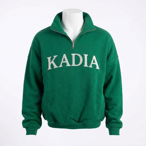 Sudadera con capucha y cremallera de un cuarto, transpirable, con LOGO personalizado, de manga larga, para hombre, de algodón, estilo crop, para fitness, gimnasio, entrenamiento, holgada. - Product Image 3