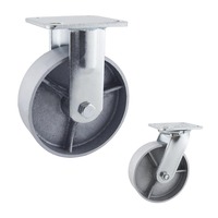 Roulettes robustes de 50x100mm, 4, 5, 6, 8 pouces, roulettes pivotantes en fonte, freins fixes