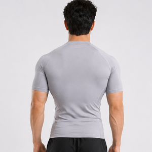 OARH INT INDUSTRY <b>Men's</b> <b>Compression</b> <b>Shirt</b>-Eco-Friendly Spandex/Nylon Breathable Quick Dry + Short Sleeve <b>for</b> - Product Image 2