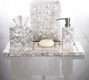 Juego de baño de lujo con incrustaciones de nácar, accesorios de tocador vintage hechos a mano, colección decorativa premium para el hogar y hoteles. - Product Image 6