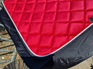 Tapis de selle de Dressage anglais en tissu personnalisé, équipement d'équitation bleu, produits équestres, vente en gros - Product Image 6