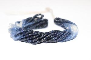 ลูกปัดแซฟไฟร์เหลี่ยมเพชรพลอยสีน้ำเงินธรรมชาติลูกปัดแซฟไฟร์มีความสูง3มม. - Product Image 3