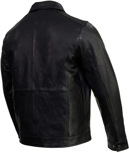 Veste streetwear pour homme en cuir véritable OEM, avec garniture en fourrure, doublure Sherpa, emplacements de logo personnalisables, design respirant - Product Image 3