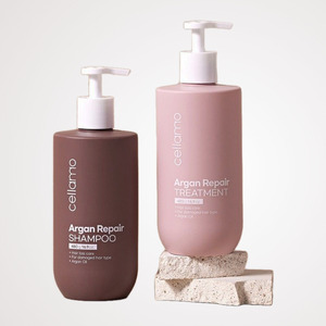 Soins capillaires pour femmes Cellamo Korean Argan Repair Treatment Fabriqué en Corée 480ml 480g Crème huileuse rouge Tous types de peau - Product Image 6