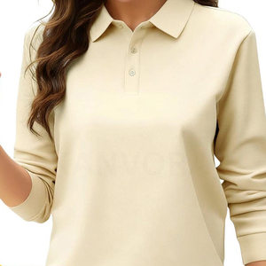 Chemise de sport d'été pour femmes, style décontracté confortable, tricotée, séchage rapide, anti-boulochage, manches courtes, polos d'entraînement - Product Image 6
