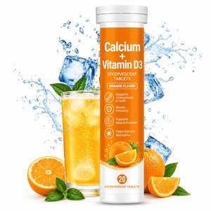 Tabletas Efervescentes Naturales de Calcio y Vitamina D3 (20 Unidades), Ayuda a Mantener Huesos y Dientes Fuertes con Calcio y Vitamina D3 - Product Image 3