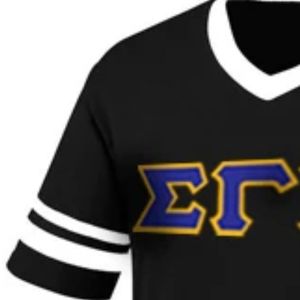 <b>Women</b> <b>V</b> <b>Neck</b> Jersey <b>Shirt</b> With Striped Sleeves Casual Sports Style Top Fashion Letter Graphic Baseball Jersey Loose Fit Apparel - Product Image 4