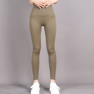 High Waist Seamless <b>Leggings</b> <b>Women</b> Tummy Control Solid <b>Pink</b> Athletic Full Length Pants - Product Image 3
