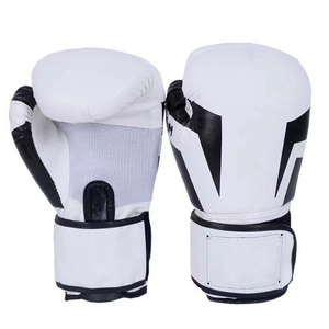 Gants de boxe en cuir noir avec fermeture Velcro, respirants, pour adultes, équipement d'entraînement unisexe - Product Image 6