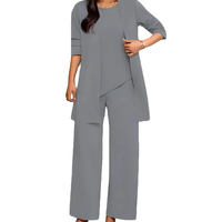 Ensemble trois pièces amincissant et élégant pour femme grande taille, nouvelle collection automne-hiver 2026
