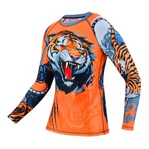 Camiseta deportiva personalizada de MMA BJJ Rashguard para gimnasio, ropa deportiva BJJ Gi con Rashguard incorporado, manga corta, para surf y playa - Product Image 3