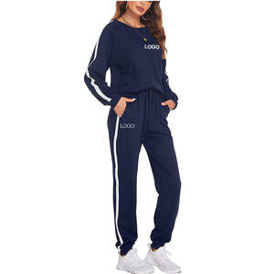 Conjunto de Sudadera de 2 Piezas con Logotipo Personalizado, Impresión 3D de Alta Calidad, Tejido de Punto, Bordado, Relieve, Impresión Puff, Traje Deportivo de 2 Piezas para Mujer - Product Image 1