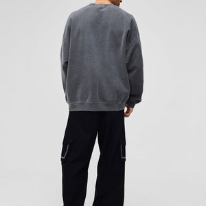 High Quality Men's French Terry <b>Thick</b> <b>Fleece</b> Sweatshirt Long Sleeve Crew Neck Soft Cotton Winter Pullover Quick Dry Breathable - Product Image 3