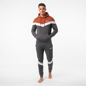 High Quality Men's Three Color Polyester Sports Tracksuit <b>Set</b> Hooded <b>Jogger</b> Pants Regular <b>Size</b> Casual Training Clothing - Product Image 5