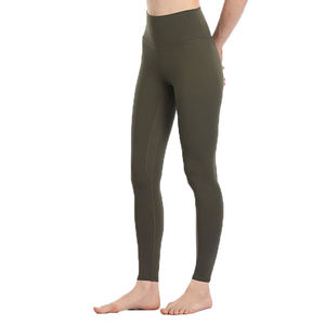 Leggings Deportivos de Cintura Alta para Mujer, de Color Sólido, Secado Rápido, Sin Costuras, de Spandex/Nailon, para Entrenamiento y Fitness - Product Image 4