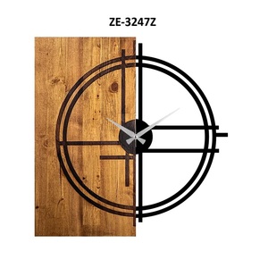 Minimalist Wooden <b>Wall</b> Clock Abstract Geometric Design Circular Hanging Decorative Art Piece - Product Image 5