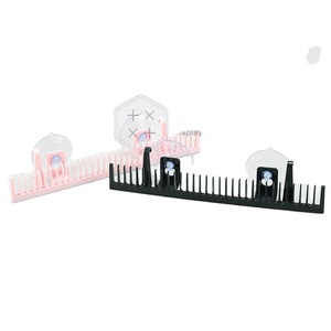 High-end ABS Plastic Black Wig <b>Display</b> Rack <b>Wall</b> Hair Extension Holder for Salon - Product Image 1
