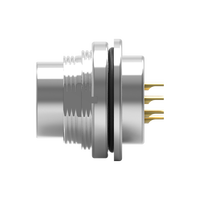 Connecteur Nian-Yeong M16 rond de type à souder, mâle 8 broches, étanche, haute tension, en cuivre automobile de bonne qualité, avec verrouillage frontal