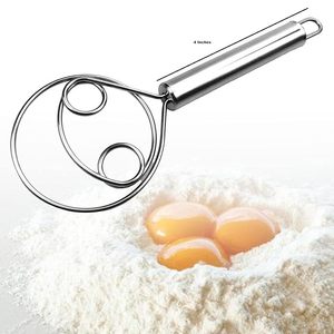 Premium Stainless Steel Dough Whisk Food Grade Dutch Style <b>Bread</b> Dough <b>Mixer</b> with Steel Handle for Baking Mixing Blending - Product Image 2