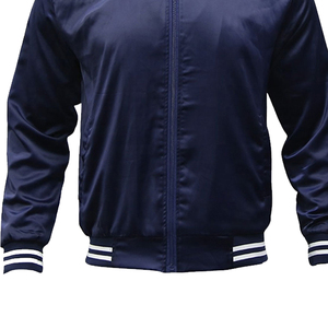 Veste universitaire d'hiver en satin personnalisée pour hommes, prix usine, vente en gros, col montant décontracté, motif uni, meilleure qualité, faible MOQ - Product Image 5