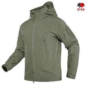 แจ็คเก็ตซอฟต์เชลล์ดีไซน์พิเศษสำหรับผู้ชาย ยี่ห้อ Ryan Pro Gear แบบซิป พร้อมโลโก้สั่งทำพิเศษ ทรงปกติ - Product Image 5