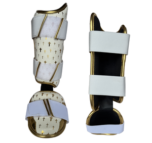 Genouillère ajustable avec stabilisateur rotulien ouvert, coussinet en maille rose et bleu pour le sport - Product Image 5