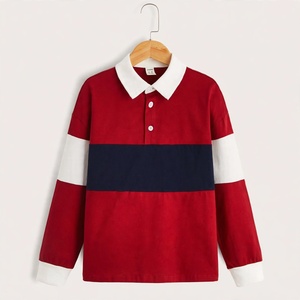 เสื้อโปโลแขนยาวผู้ชาย ผ้าฝ้าย 100% ดีไซน์ลำลอง ระบายอากาศได้ดี สีขาวกรมท่า คอปกพับ จากบังกลาเทศ - Product Image 1