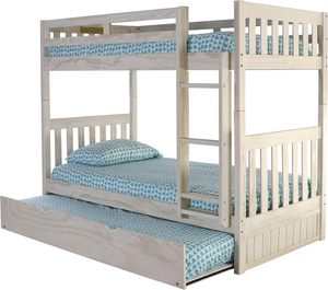 American Furniture Classics Lit double réglable en pin massif Frêne clair avec design traditionnel Lits en bois massif Produit - Product Image 4