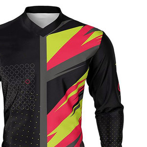 Maillot de vélo de route et de montagne personnalisé, impression par sublimation 100% polyester pour le motocross, respirant et à séchage rapide - Product Image 4