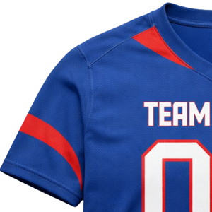 Camiseta de Fútbol Americano Sublimada Personalizada para Cornerback, Cuello en V, 100% Poliéster, Absorbe la Humedad, Uniforme de Equipo, OEM al por Mayor - Product Image 4