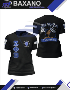 Camiseta de la Hermandad Zeta Phi Beta, Camiseta Negra de Algodón con Letras Griegas ZPB, Ropa de Hermandad Universitaria, Camiseta Personalizada con Cualquier Diseño de Logotipo - Product Image 4