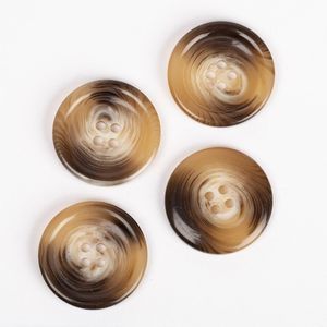 High Quality Custom Round 4-Hole Buffalo Horn Animal Style Durable <b>Handmade</b> Sewing Buttons for <b>Clothes</b> Shirt Suit - Product Image 5