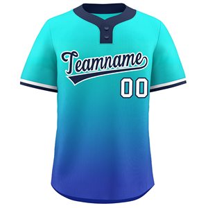 Athletic Apparel Baseball Jersey Uniform Poly Spandex Blend Gradient Pattern Custom Labels Quick Dry <b>Edge</b> To <b>Edge</b> Print - Product Image 3