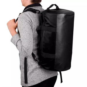 Sac de sport en nylon noir avec fermeture éclair, sac à dos de voyage et de fitness durable, sac de rangement pour équipement d'exercice - Product Image 5