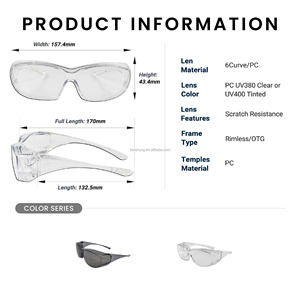 Fit Over the Glasses Safety Spectacles ANSI Z87+ Certified Anti-Scratch Anti-Fog UV385 for Prolonged Wear and Eye Protection - Product Image 2
