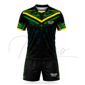 Uniformes de Rugby Personalizados en Oferta, Diseño Sublimado de Color Sólido, Manga Corta, Transpirable, de Secado Rápido, para Hombre Adulto, Nueva Llegada - Product Image 1