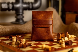 Portefeuille en cuir élégant sans coutures, design fin et sans soudure, porte-cartes minimaliste, coffret cadeau d'entreprise de luxe LSSW-0022 - Product Image 3