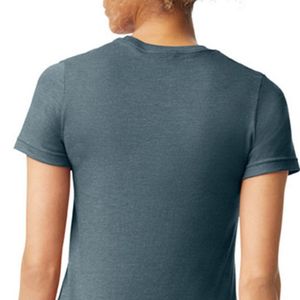 Camiseta Personalizada de Manga Corta para Mujer, Cuello Redondo, Mezcla de Algodón CVC, Suave, Cómoda, Transpirable y Ligera - Product Image 4