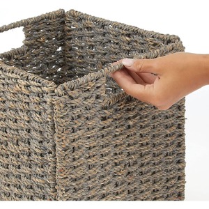 Foldable <b>square</b> seagrass <b>basket</b> Handmade Storage <b>Basket</b> Wholesale eco-friendly Made in Vietnam - Product Image 4