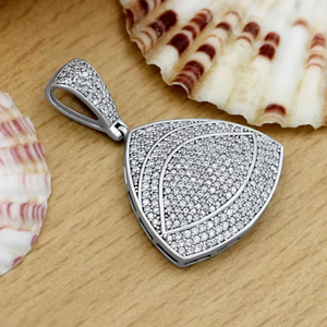 Iced Out Triangle Eye Pendant Moissanite Custom Geometric Hip Hop Statement Jewellery for Men - Product Image 3