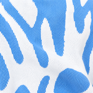 <b>Men's</b> Sky Blue and <b>White</b> Abstract Graphic Knit Sweater Oversized Jacquard Crewneck Pullover Premium Streetwear <b>Jumper</b> - Product Image 6