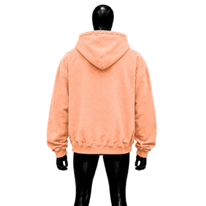 เสื้อฮู้ดดี้พรีเมียมสีพีชทรงโอเวอร์ไซส์แบบซิป มีกระเป๋า ดีไซน์เรียบง่าย สไตล์ลำลอง ผ้าเฟรนช์เทอร์รี่ เหมาะสำหรับใส่ในฤดูใบไม้ร่วง พร้อมฟังก์ชั่นใช้งานอเนกประสงค์ - Product Image 2