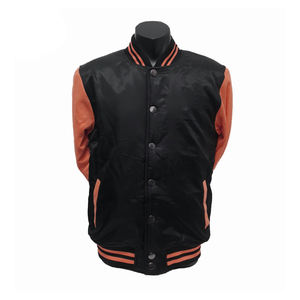 Chaqueta Universitaria de Satén 100% Poliéster, Chaquetas Personalizadas con Nombre de Equipo y Club para Hombre, Chaqueta Universitaria de Béisbol de Satén con Logotipo Personalizado - Product Image 5