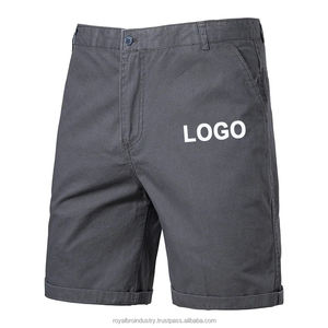 Shorts d'été en coton décontractés pour hommes, pantalons décontractés au genou, 8 couleurs, style américain classique, streetwear, shorts de golf beiges - Product Image 3