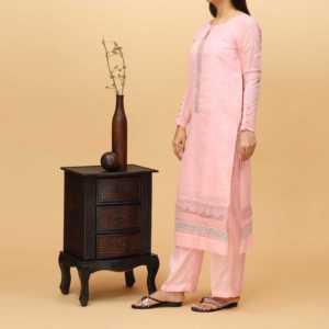 Traje de algodón de papel adornado de 2 piezas para mujer PS4372 Pantalones elegantes y elegantes - Product Image 2