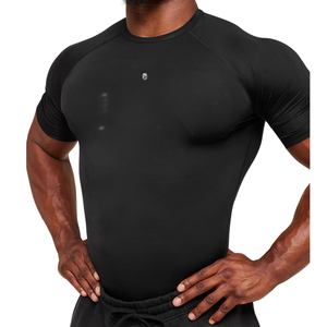 เสื้อยืดบาสเลเยอร์แบบรัดรูปสีดำสำหรับชุดกีฬาผู้ชาย ชุดออกกำลังกาย และชุดวอร์ม พร้อมความยืดหยุ่นที่สวมใส่สบาย - Product Image 5