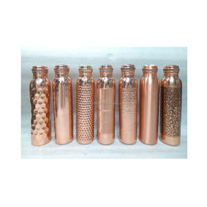 Eco-Friendly Copper <b>Bottle</b> Handmade Ayurvedic Tamra Jal Vessel for Travel Yoga Fitness for Wellness Drinkware for Boiling <b>Water</b> - Product Image 4